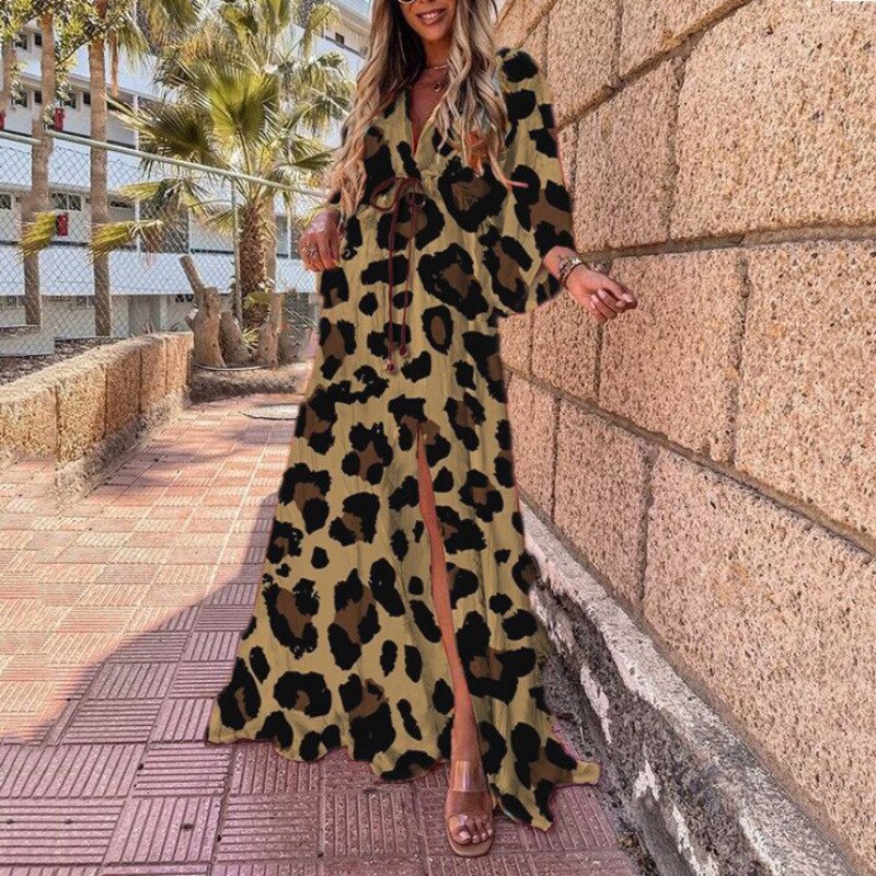 Fitshinling Print Oversized Beach Cover Up Bohemian Loose Long Cardigan